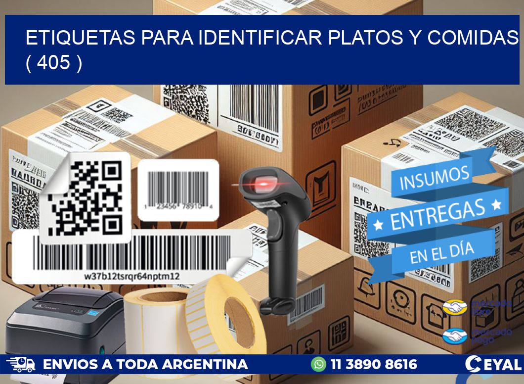 ETIQUETAS PARA IDENTIFICAR PLATOS Y COMIDAS ( 405 )