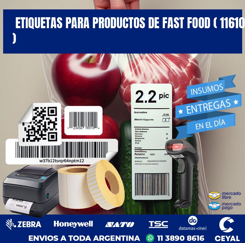 ETIQUETAS PARA PRODUCTOS DE FAST FOOD ( 11610 )