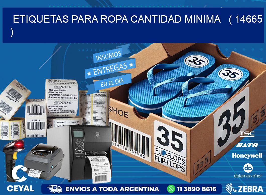 ETIQUETAS PARA ROPA CANTIDAD MINIMA ( 14665 )