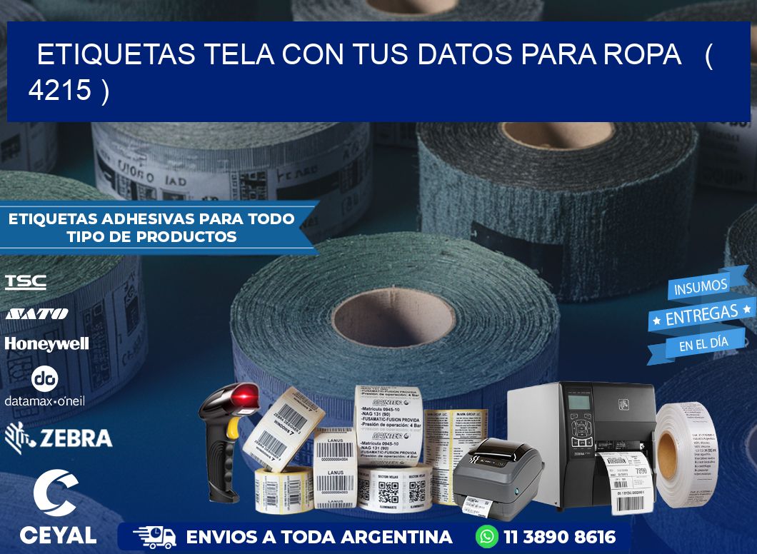 ETIQUETAS TELA CON TUS DATOS PARA ROPA   ( 4215 )