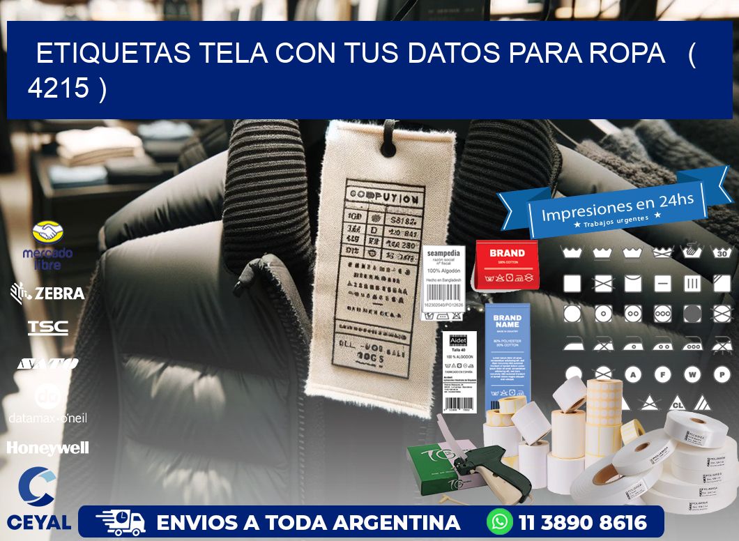 ETIQUETAS TELA CON TUS DATOS PARA ROPA ( 4215 )