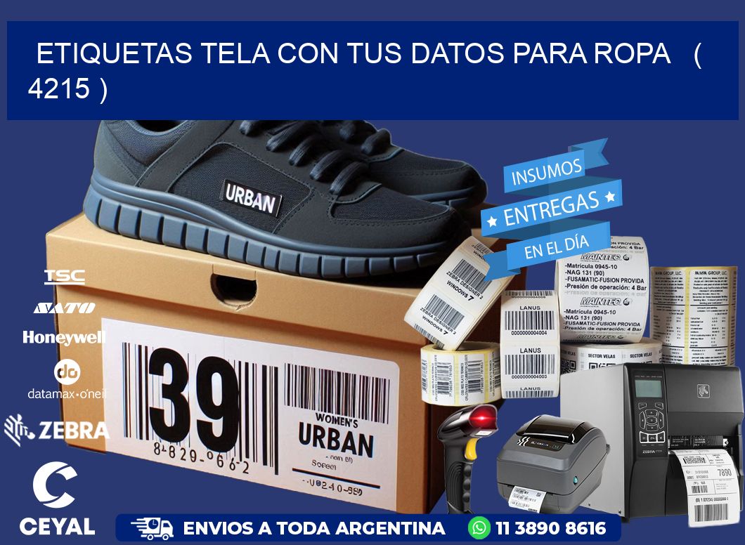ETIQUETAS TELA CON TUS DATOS PARA ROPA ( 4215 )
