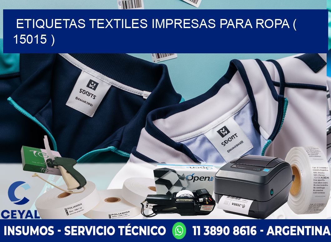 ETIQUETAS TEXTILES IMPRESAS PARA ROPA ( 15015 )
