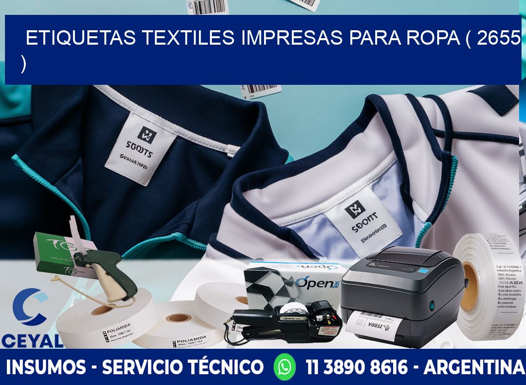 ETIQUETAS TEXTILES IMPRESAS PARA ROPA ( 2655 )