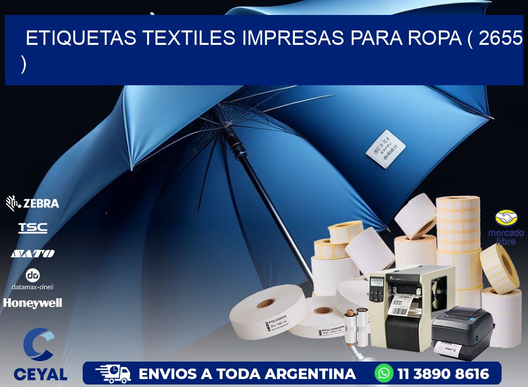 ETIQUETAS TEXTILES IMPRESAS PARA ROPA ( 2655 )