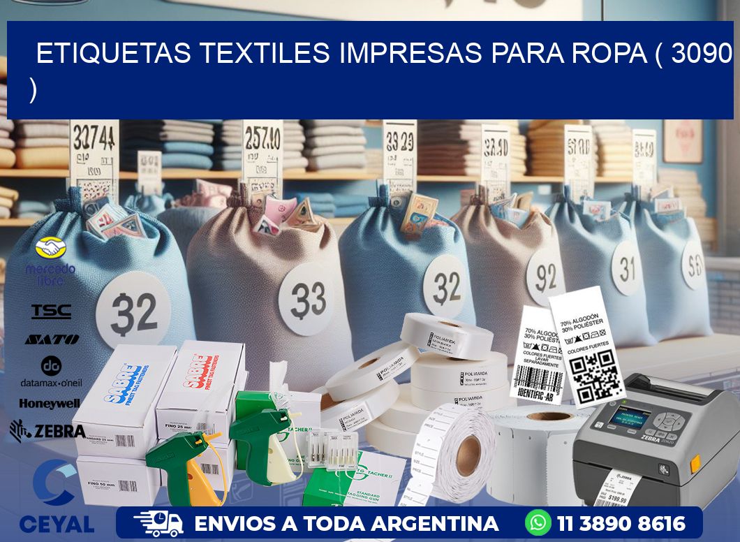 ETIQUETAS TEXTILES IMPRESAS PARA ROPA ( 3090 )