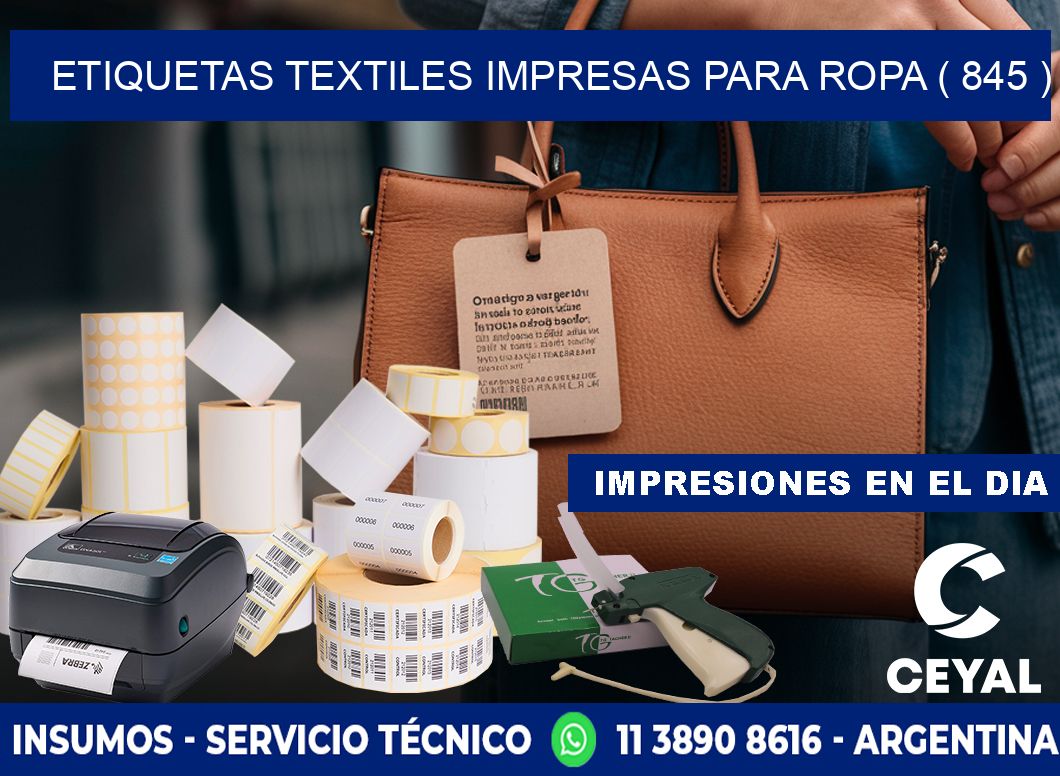 ETIQUETAS TEXTILES IMPRESAS PARA ROPA ( 845 )