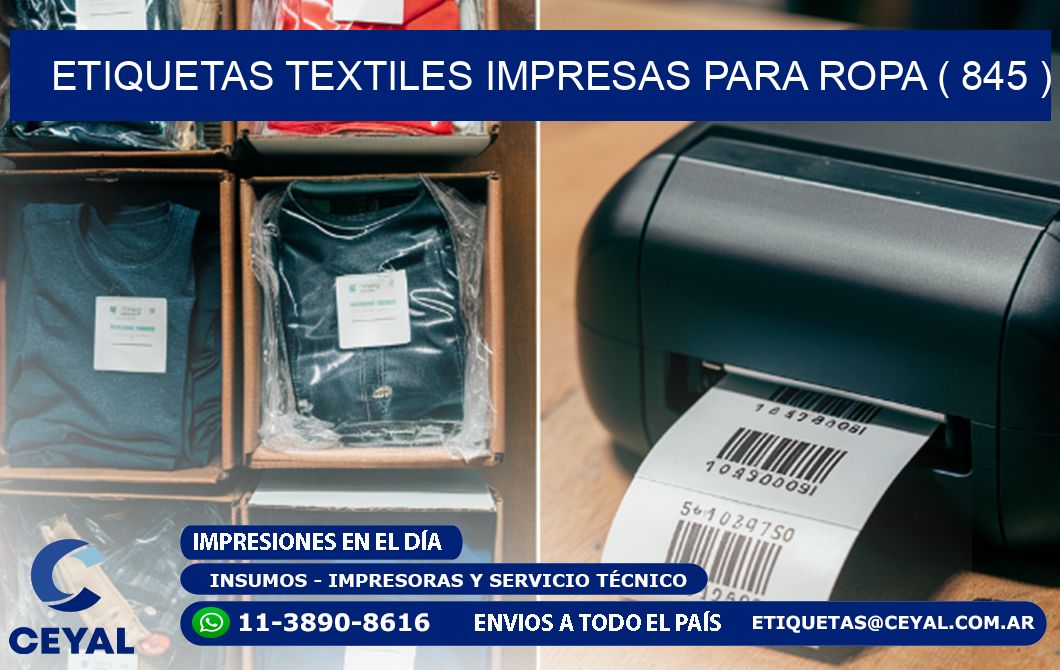ETIQUETAS TEXTILES IMPRESAS PARA ROPA ( 845 )