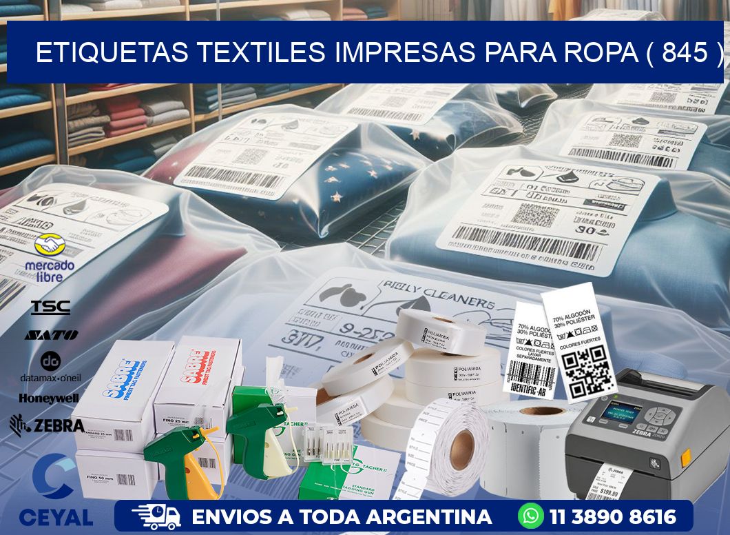 ETIQUETAS TEXTILES IMPRESAS PARA ROPA ( 845 )