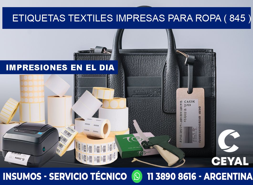 ETIQUETAS TEXTILES IMPRESAS PARA ROPA ( 845 )
