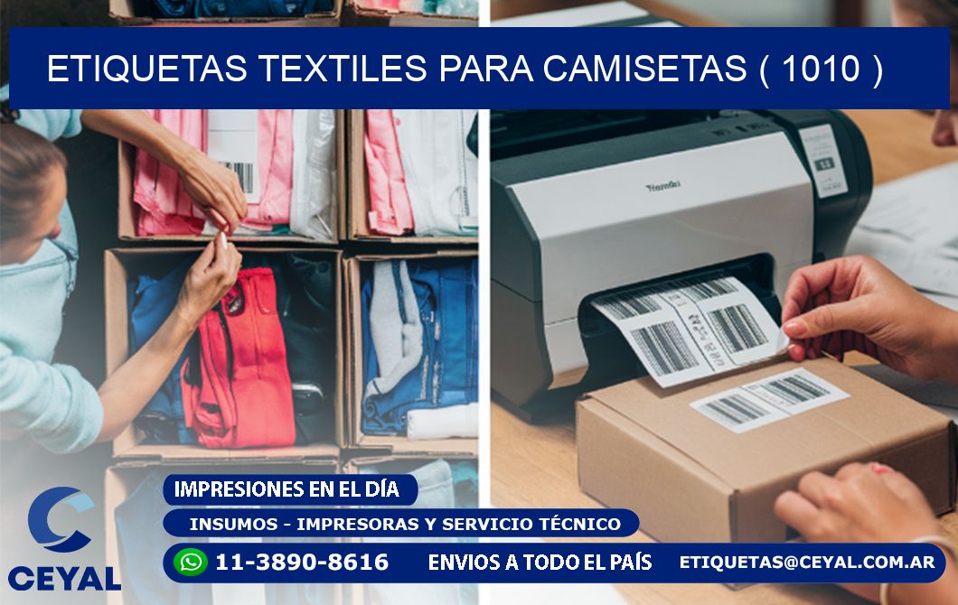 ETIQUETAS TEXTILES PARA CAMISETAS ( 1010 )