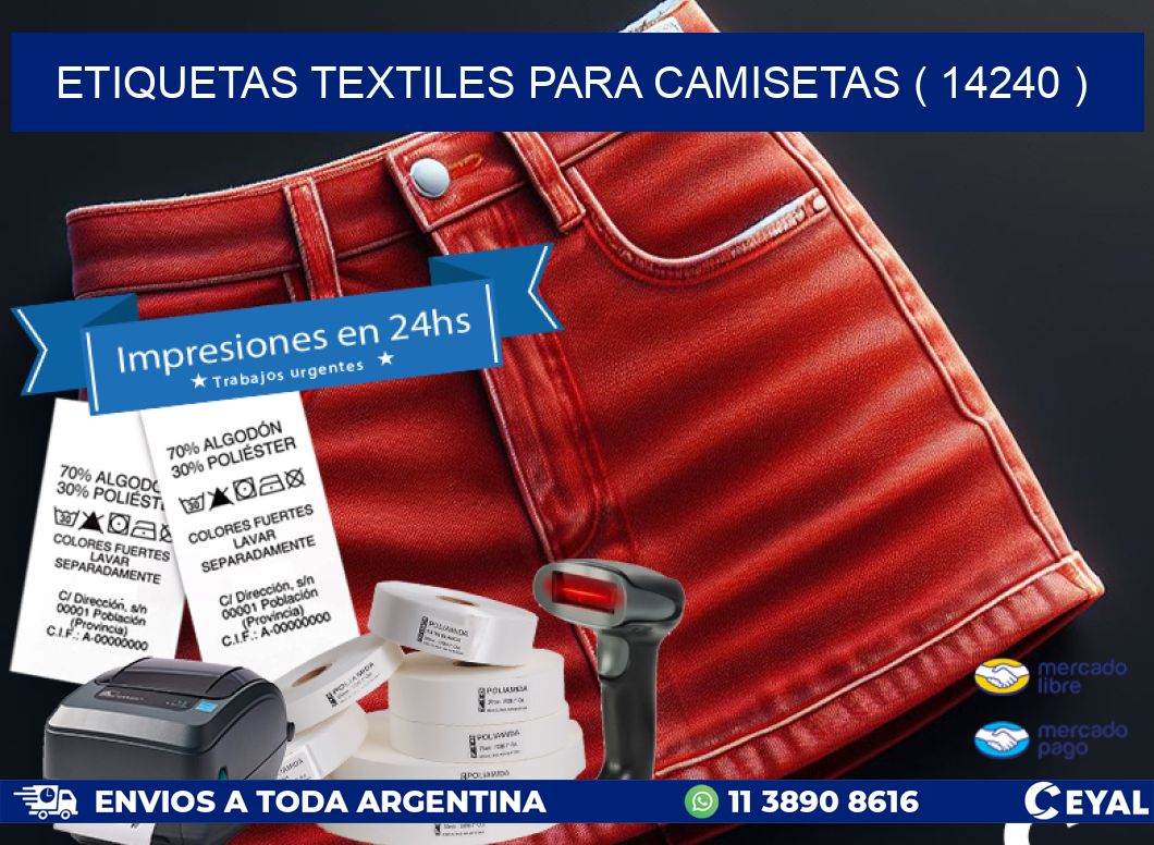 ETIQUETAS TEXTILES PARA CAMISETAS ( 14240 )