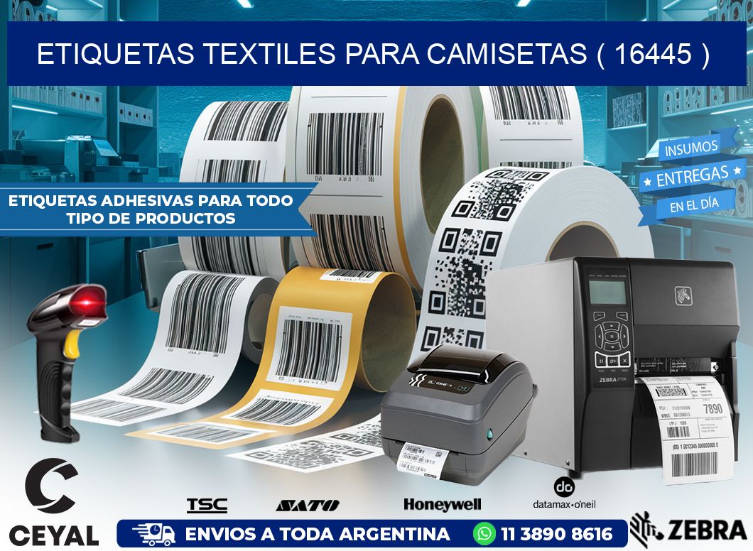 ETIQUETAS TEXTILES PARA CAMISETAS ( 16445 )