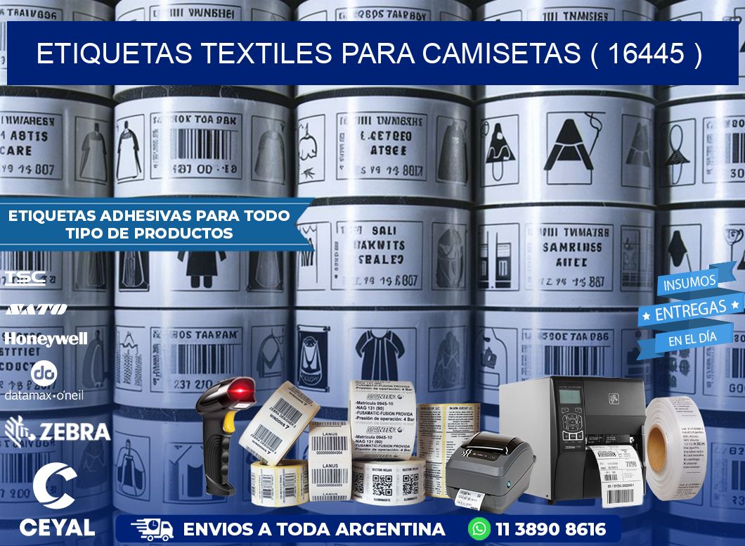 ETIQUETAS TEXTILES PARA CAMISETAS ( 16445 )