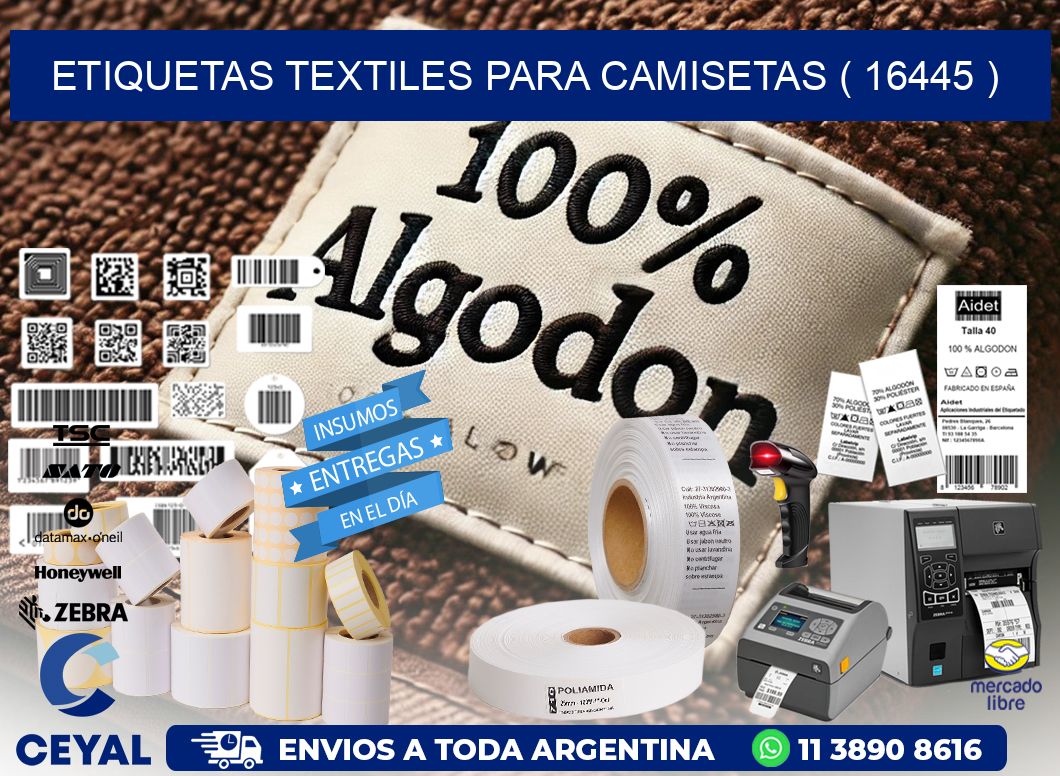 ETIQUETAS TEXTILES PARA CAMISETAS ( 16445 )