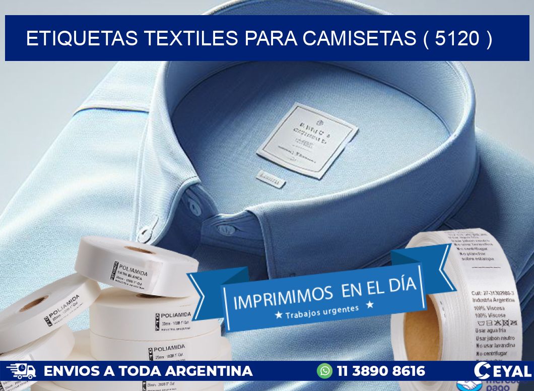 ETIQUETAS TEXTILES PARA CAMISETAS ( 5120 )