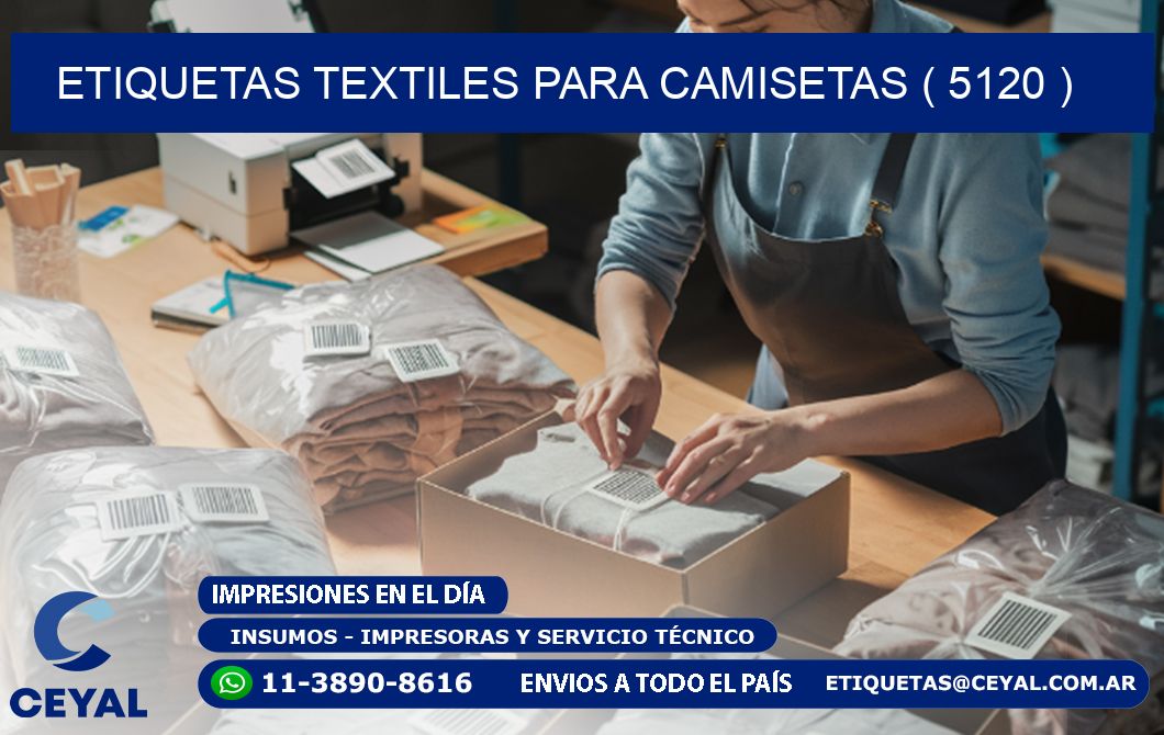 ETIQUETAS TEXTILES PARA CAMISETAS ( 5120 )