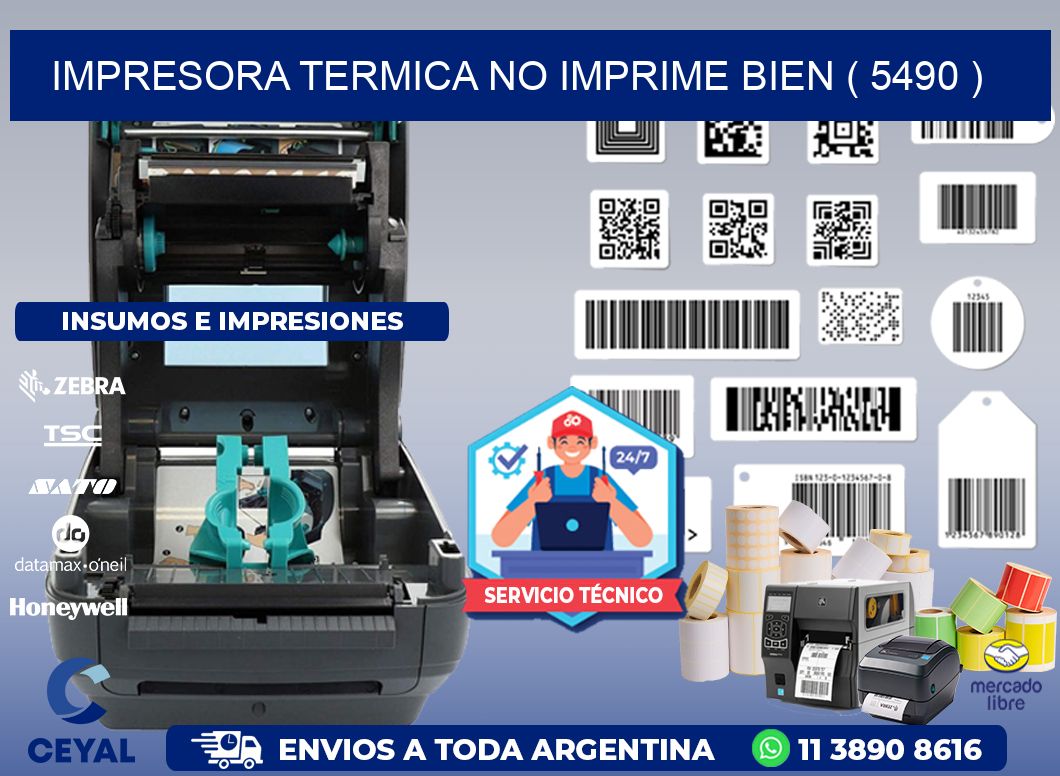 IMPRESORA TERMICA NO IMPRIME BIEN ( 5490 )