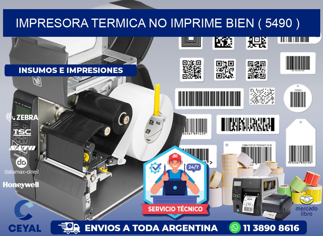 IMPRESORA TERMICA NO IMPRIME BIEN ( 5490 )