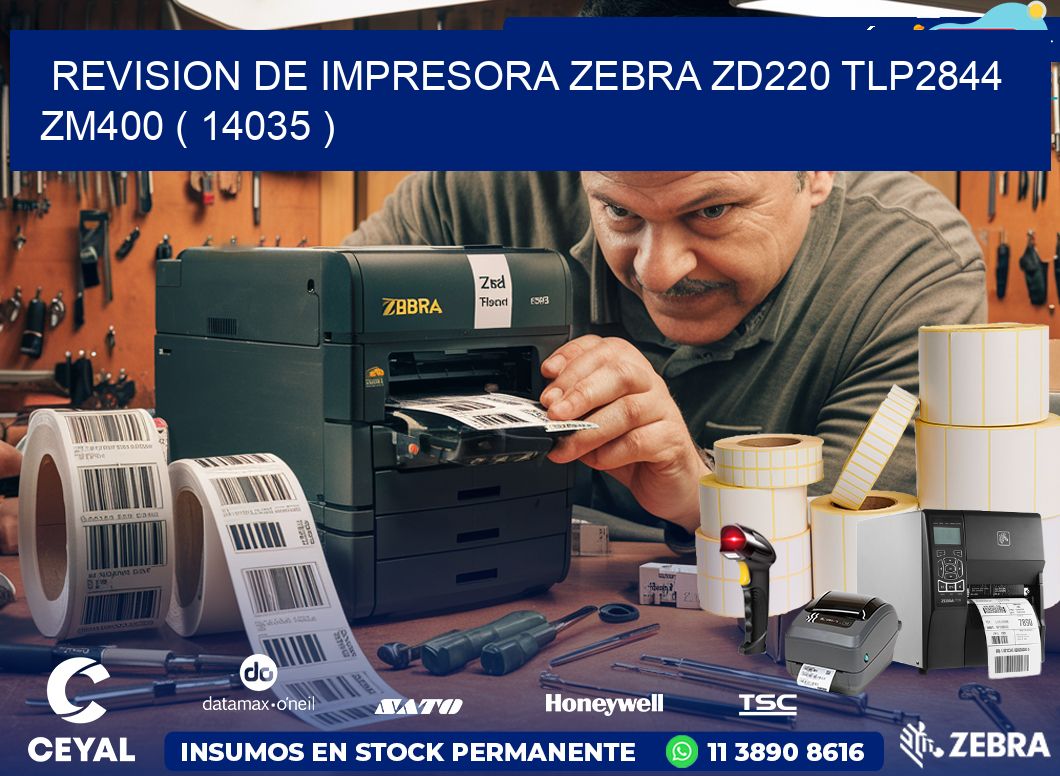 REVISION DE IMPRESORA ZEBRA ZD220 TLP2844 ZM400 ( 14035 )
