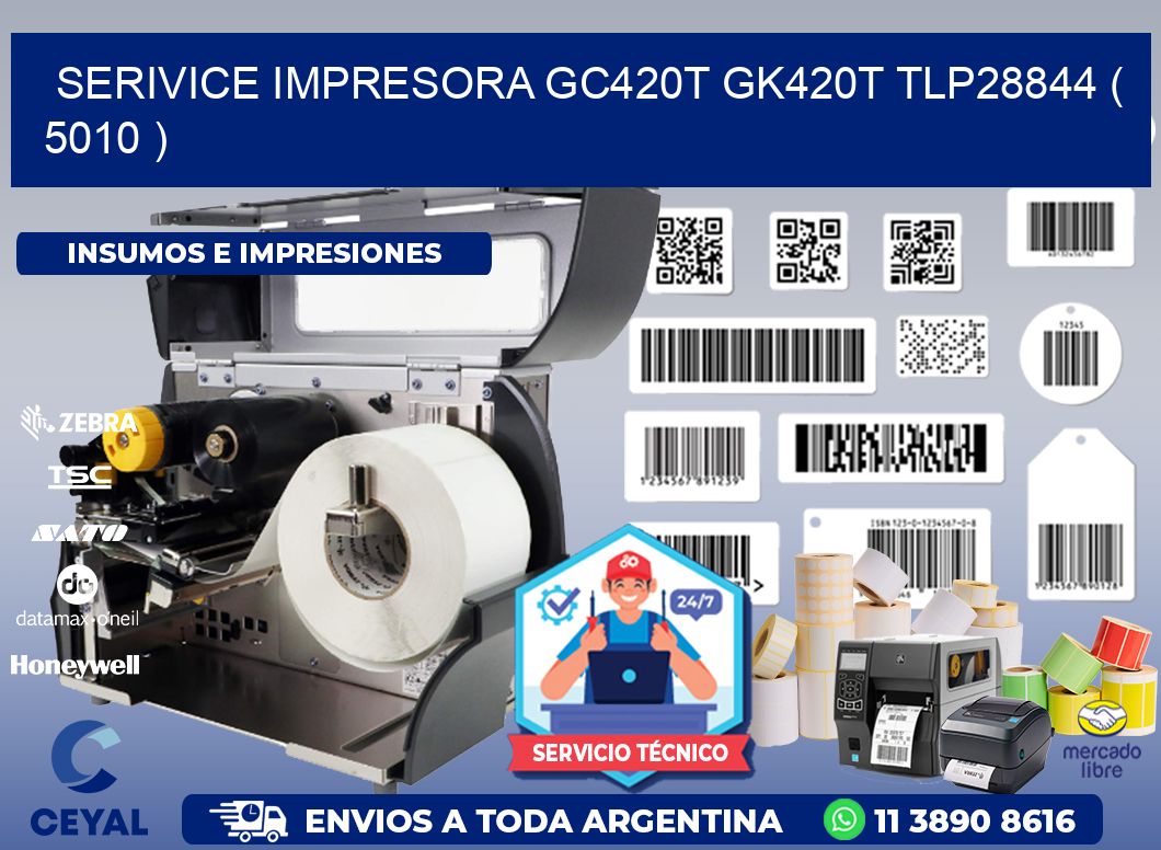 SERIVICE IMPRESORA GC420T GK420T TLP28844 ( 5010 )