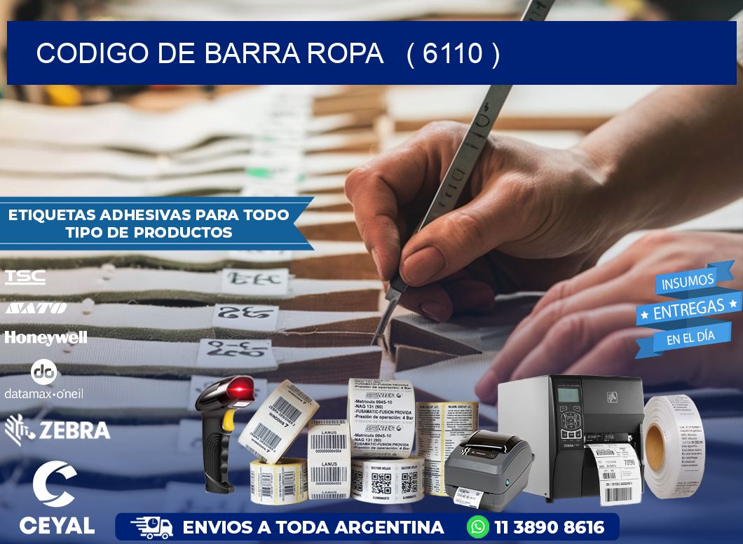 codigo de barra ropa   ( 6110 )