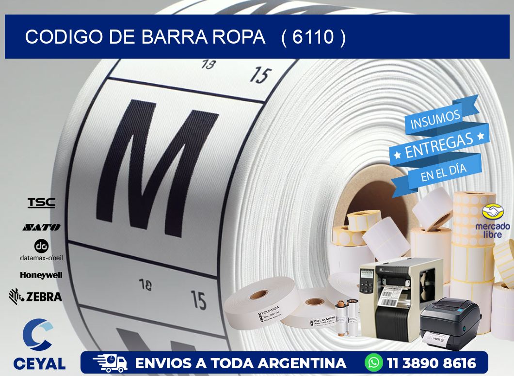 codigo de barra ropa   ( 6110 )