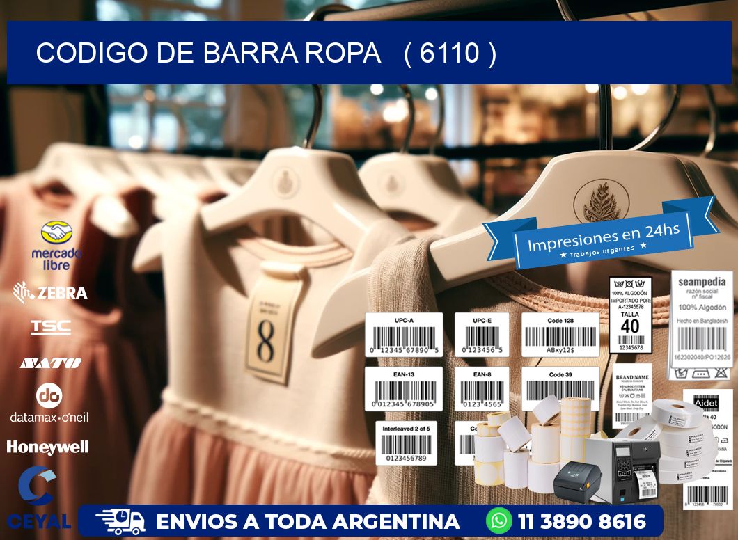 codigo de barra ropa   ( 6110 )