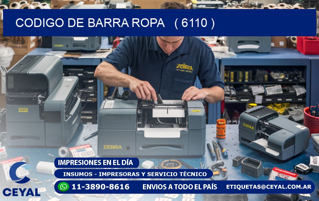 codigo de barra ropa   ( 6110 )