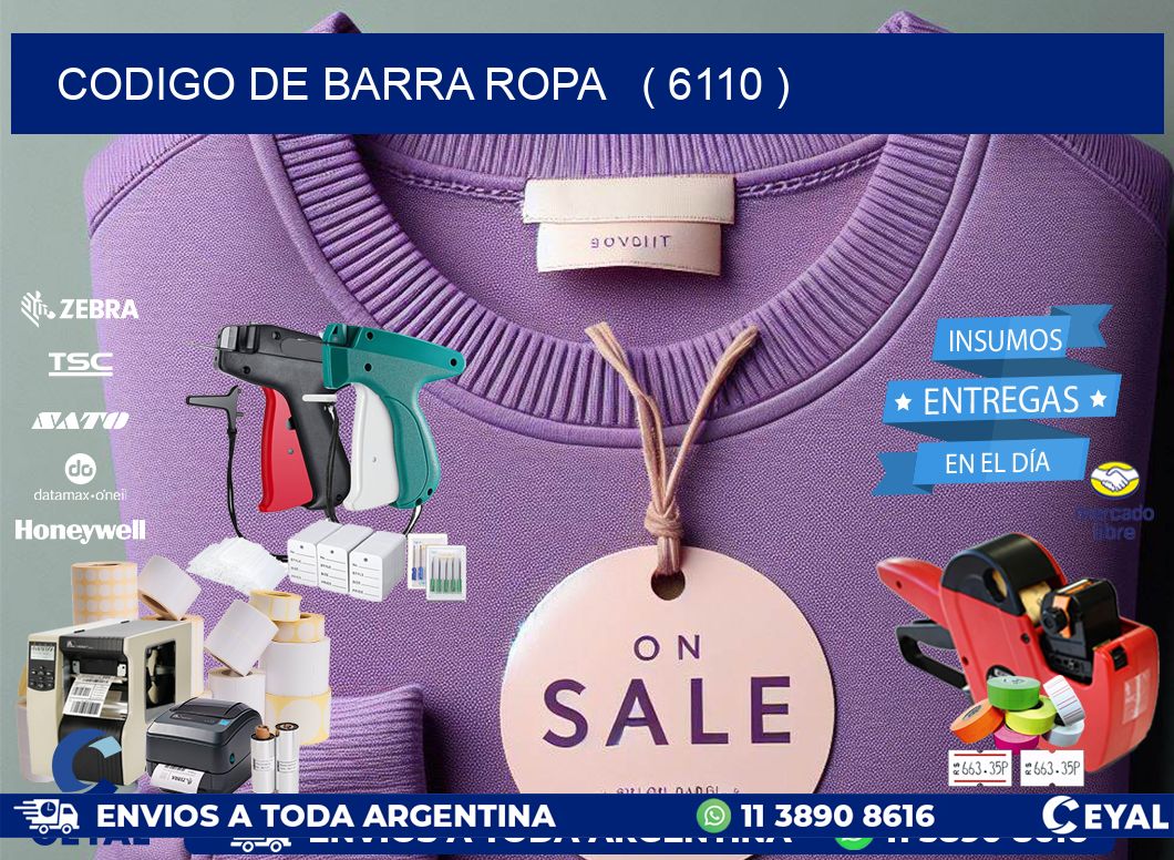 codigo de barra ropa   ( 6110 )