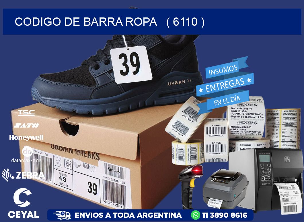 codigo de barra ropa   ( 6110 )