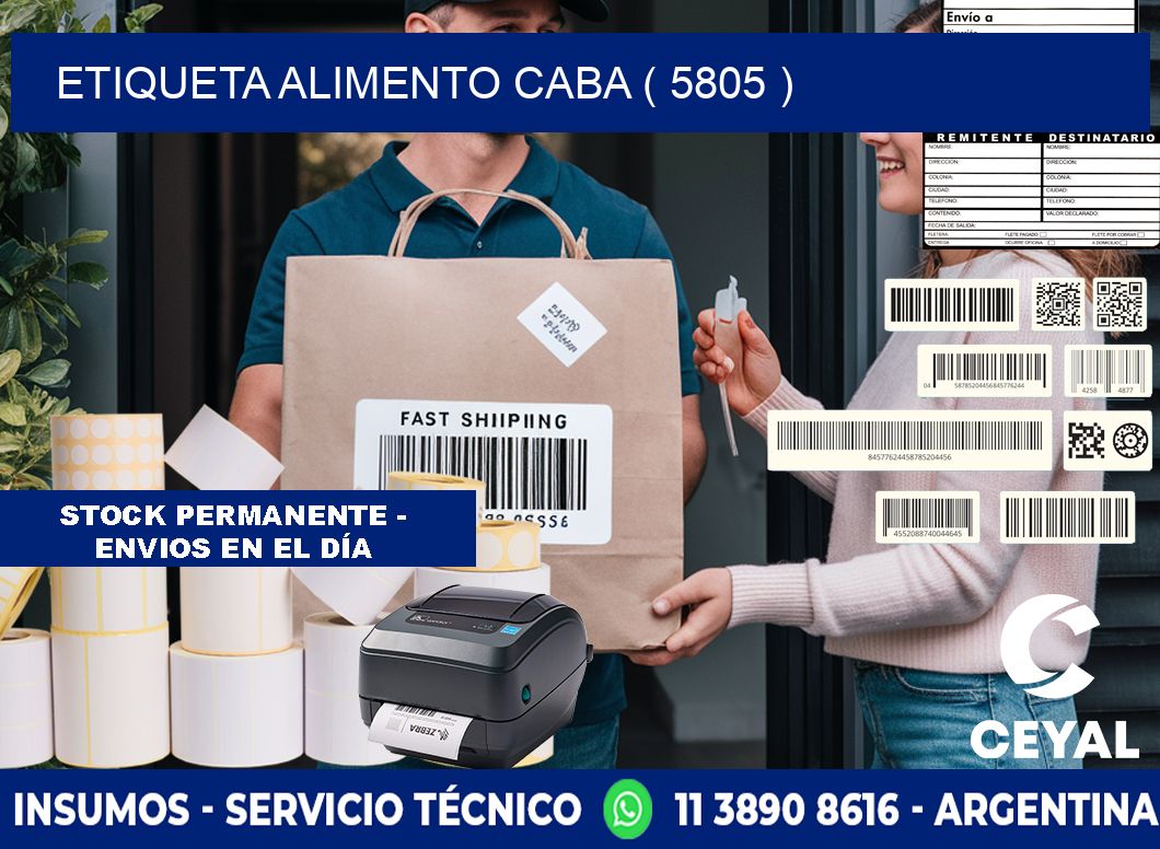 etiqueta alimento caba ( 5805 )