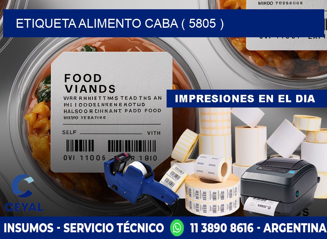 etiqueta alimento caba ( 5805 )