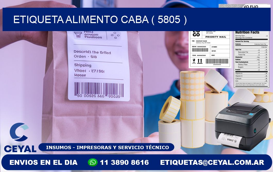 etiqueta alimento caba ( 5805 )