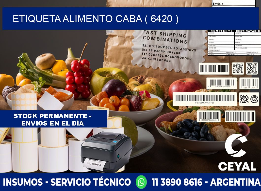 etiqueta alimento caba ( 6420 )