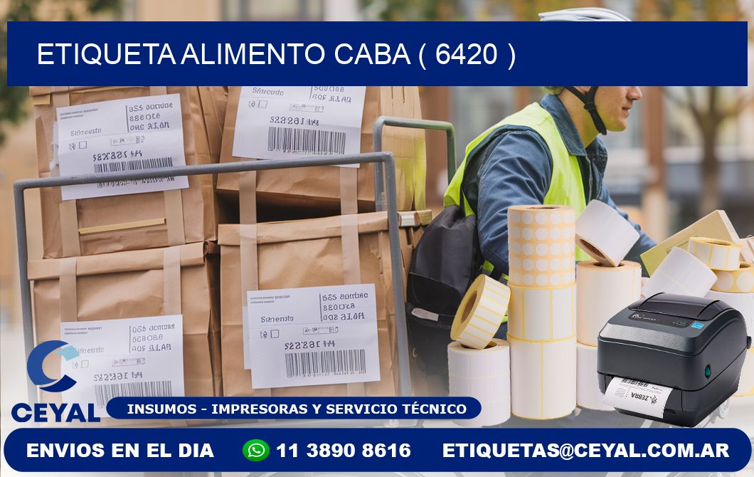 etiqueta alimento caba ( 6420 )