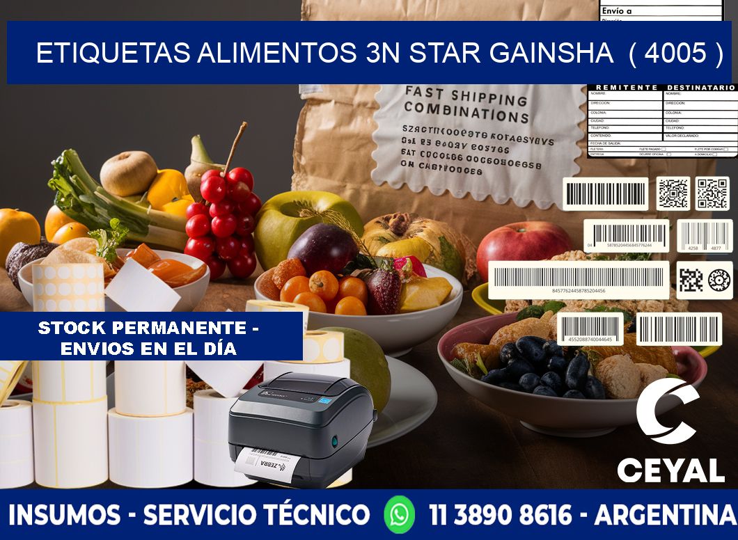 etiquetas alimentos 3n star gainsha  ( 4005 )