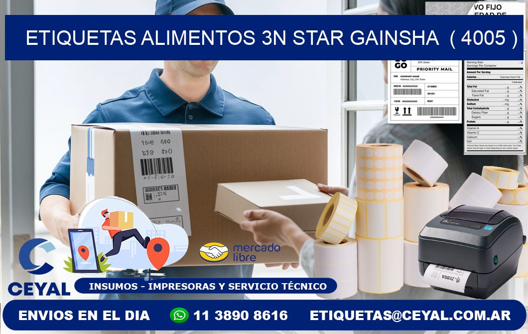 etiquetas alimentos 3n star gainsha  ( 4005 )