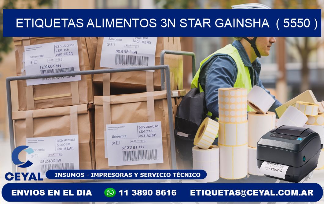etiquetas alimentos 3n star gainsha ( 5550 )