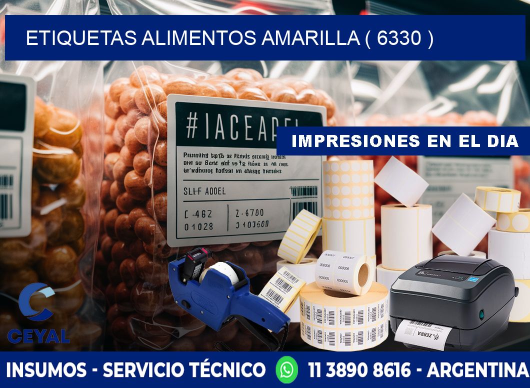 etiquetas alimentos amarilla ( 6330 )