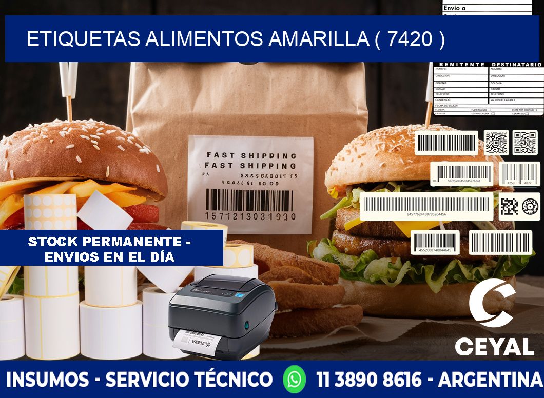 etiquetas alimentos amarilla ( 7420 )