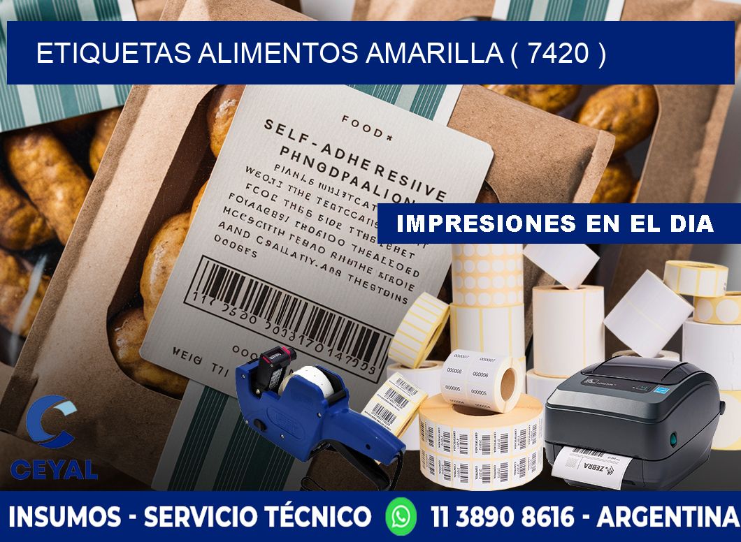 etiquetas alimentos amarilla ( 7420 )