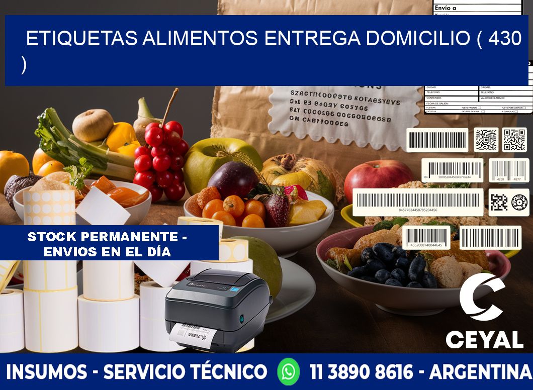 etiquetas alimentos entrega domicilio ( 430 )