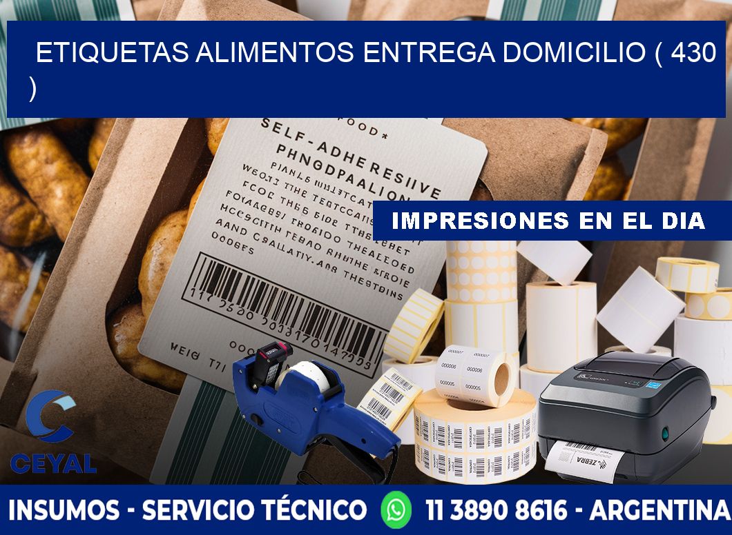etiquetas alimentos entrega domicilio ( 430 )