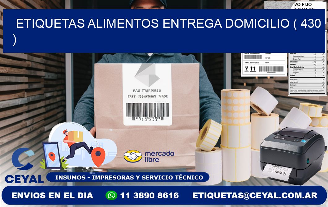 etiquetas alimentos entrega domicilio ( 430 )
