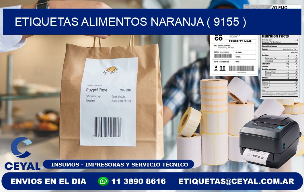 etiquetas alimentos naranja ( 9155 )