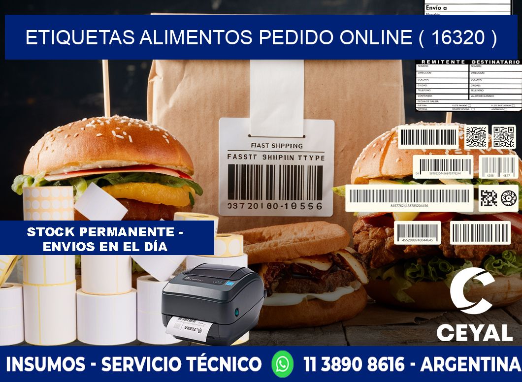 etiquetas alimentos pedido online ( 16320 )