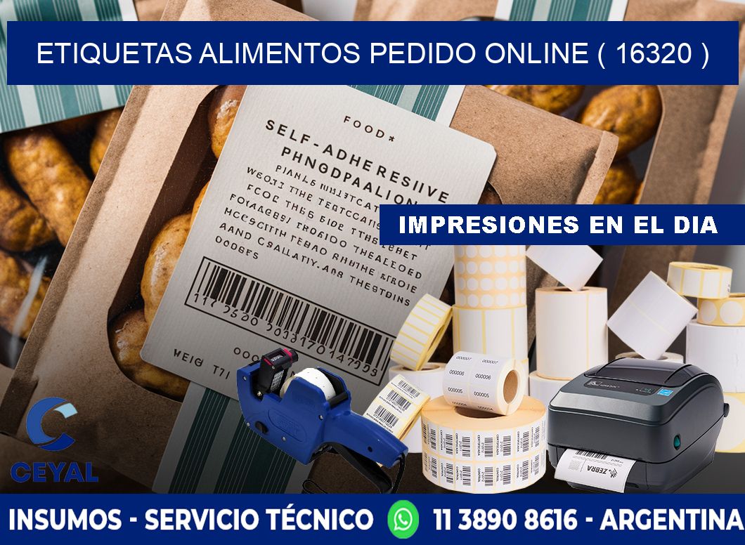 etiquetas alimentos pedido online ( 16320 )