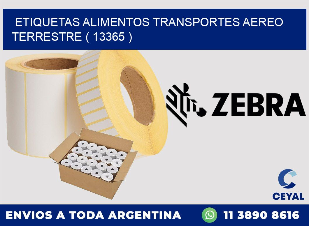 etiquetas alimentos transportes aereo terrestre ( 13365 )
