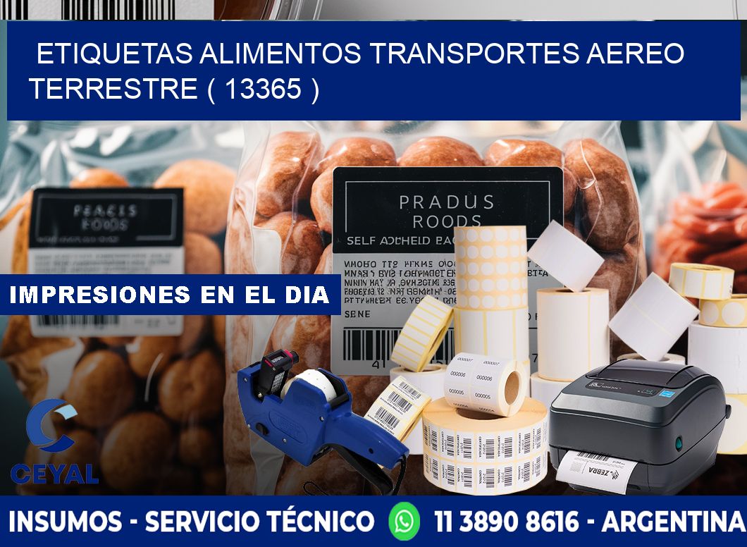 etiquetas alimentos transportes aereo terrestre ( 13365 )